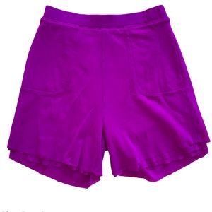 Jean Paul Gaultier purple highwaist mesh shorts XS